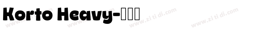 Korto Heavy字体转换